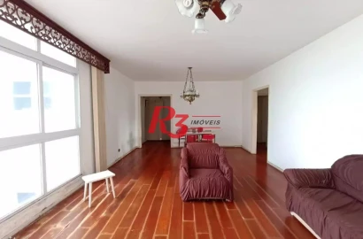 Apartamento com 3 dormitórios para alugar, 184 m² - Gonzaga - Santos/SP