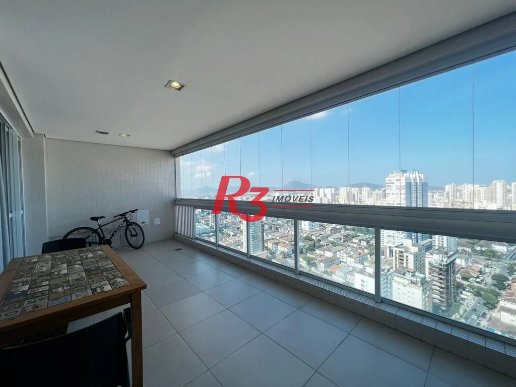 Apartamento para alugar, 106 m² por R$ 9.000,00/mês - Aparecida - Santos/SP