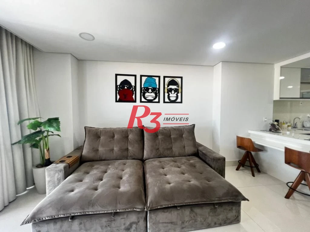 Apartamento para alugar, 106 m² por R$ 9.000,00/mês - Aparecida - Santos/SP