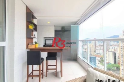 Apartamento à venda, 108 m² por R$ 1.940.000,00 - Gonzaga - Santos/SP