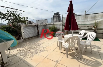 Apartamento Garden com 2 dormitórios à venda, 120 m² por R$ 690.000,00 - Gonzaga - Santos/SP