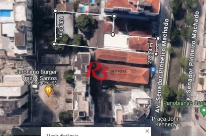 Terreno à venda, 1831 m² por R$ 14.000.000,00 - José Menino - Santos/SP