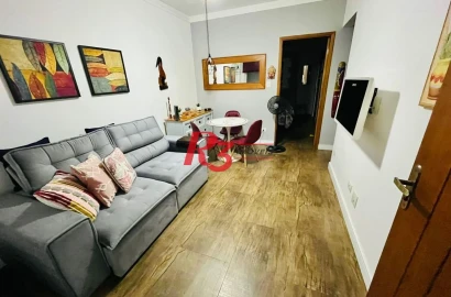 Apartamento com 1 dormitório à venda, 42 m² por R$ 490.000,00 - Gonzaga - Santos/SP