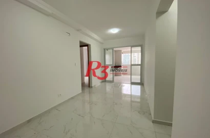 Apartamento com 2 dormitórios para alugar, 69 m² por R$ 6.332,34/mês - Boqueirão - Santos/SP