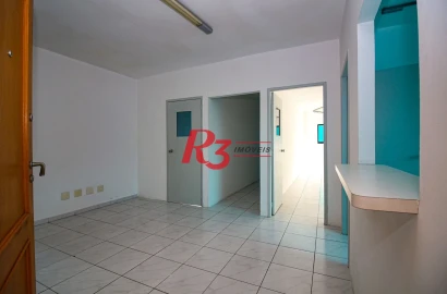 Sala para alugar, 115 m² por R$ 4.400/pacote mensal - Vila Mathias - Santos/SP