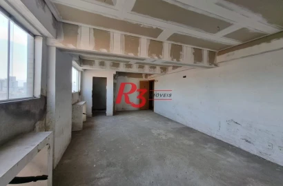 Sala comercial para locação em avenida comercial de Santos, com uma condição muito especial!!