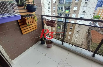 Apartamento com 2 dormitórios à venda, 73 m² por R$ 500.000,00 - Boqueirão - Santos/SP