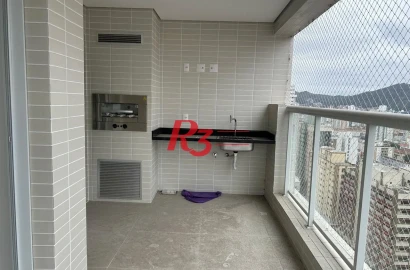 Apartamento com 3 dormitórios para alugar, 99 m² por R$ 12.000,02/mês - Gonzaga - Santos/SP