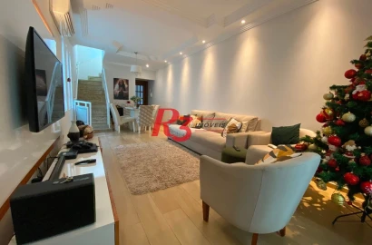 Casa com 3 dormitórios à venda, 106 m² por R$ 990.000,00 - Campo Grande - Santos/SP