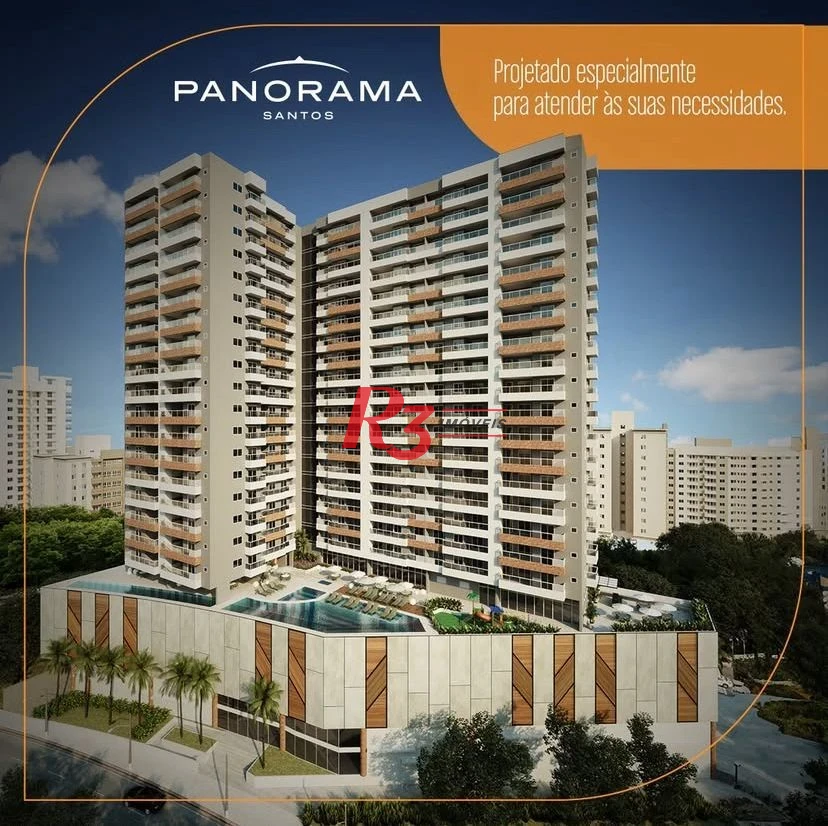 Apartamento com 3 dormitórios à venda, 89 m² por R$ 1.116.000,00 - Encruzilhada - Santos/SP