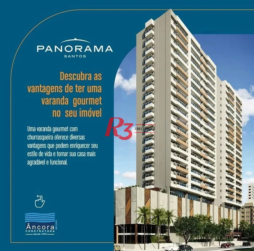 Apartamento com 3 dormitórios à venda, 89 m² por R$ 1.116.000,00 - Encruzilhada - Santos/SP