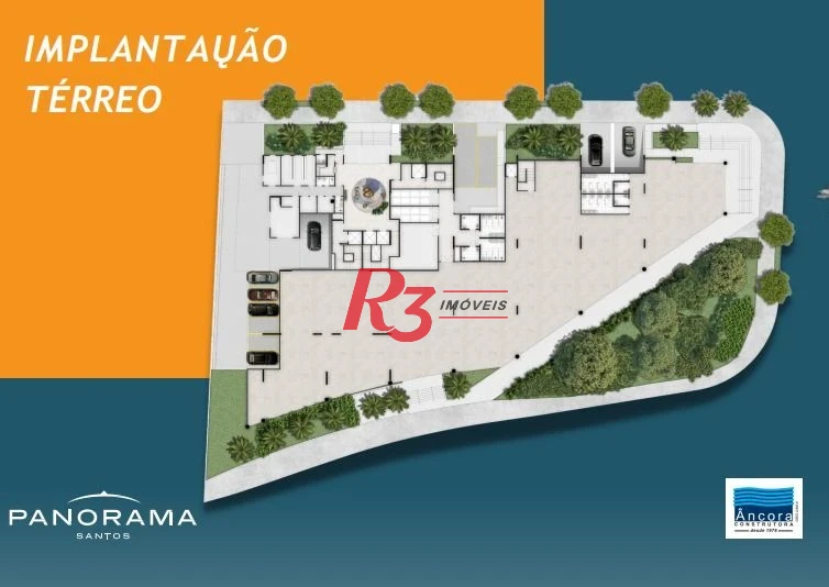Apartamento com 3 dormitórios à venda, 89 m² por R$ 1.116.000,00 - Encruzilhada - Santos/SP