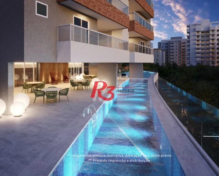 Apartamento com 3 dormitórios à venda, 89 m² por R$ 1.116.000,00 - Encruzilhada - Santos/SP