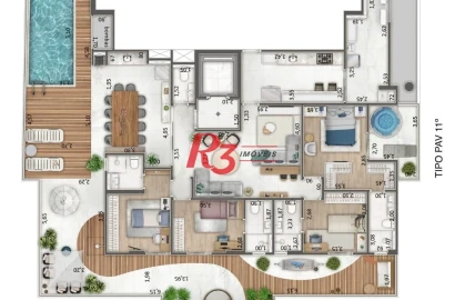 Apartamento Garden à venda, 258 m² por R$ 7.451.000,00 - Ponta da Praia - Santos/SP