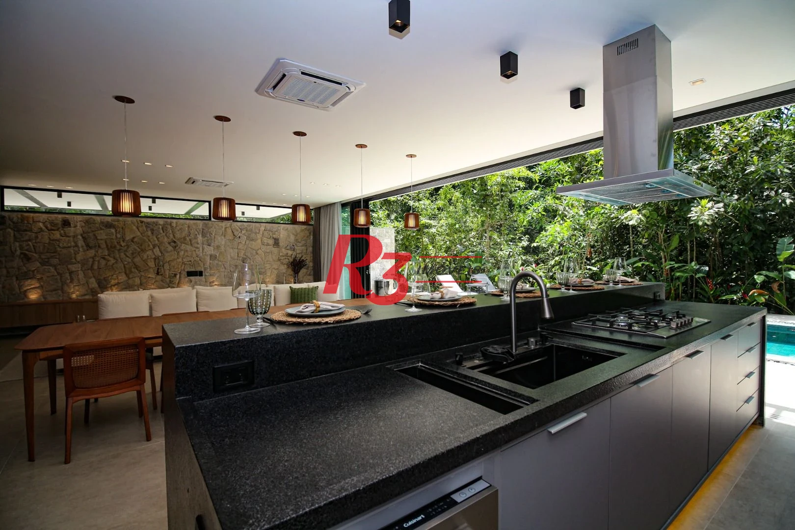 Casa com 5 dormitórios à venda, 500 m² por R$ 12.500.000,00 - Cidade Jardim Tom - Guarujá/SP
