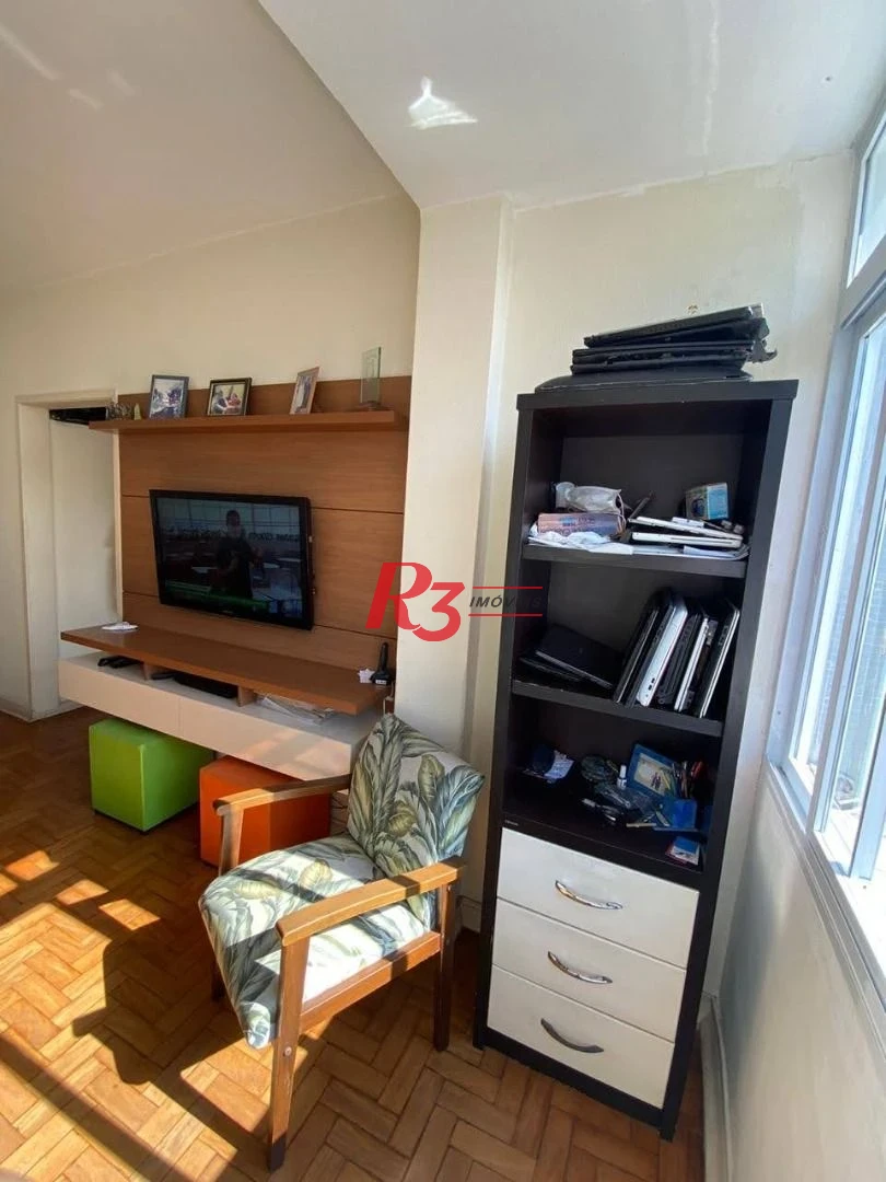 Apartamento á venda 1 dormitório Prédio Frente Mar 64m²  Praia do Gonzaguinha.
