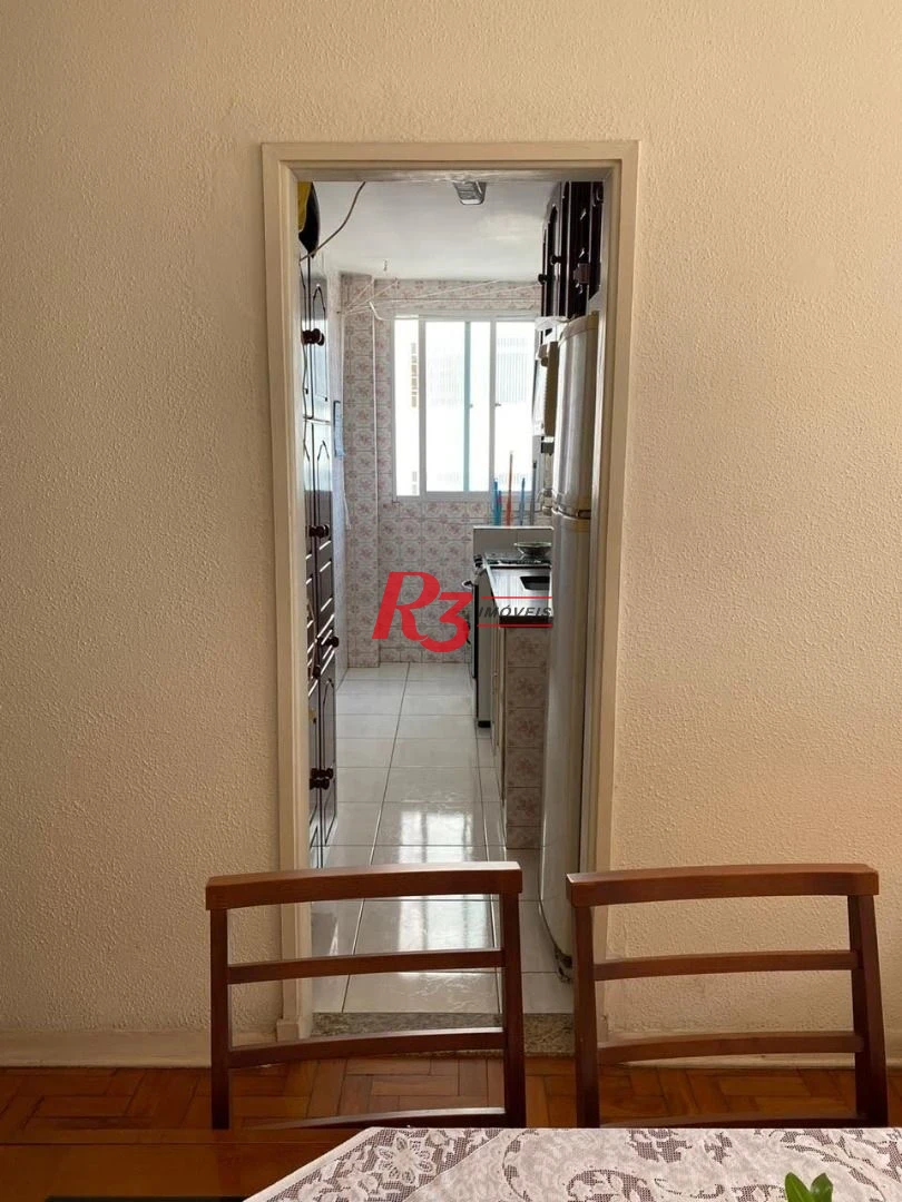 Apartamento á venda 1 dormitório Prédio Frente Mar 64m²  Praia do Gonzaguinha.