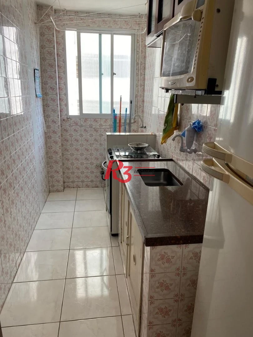 Apartamento á venda 1 dormitório Prédio Frente Mar 64m²  Praia do Gonzaguinha.
