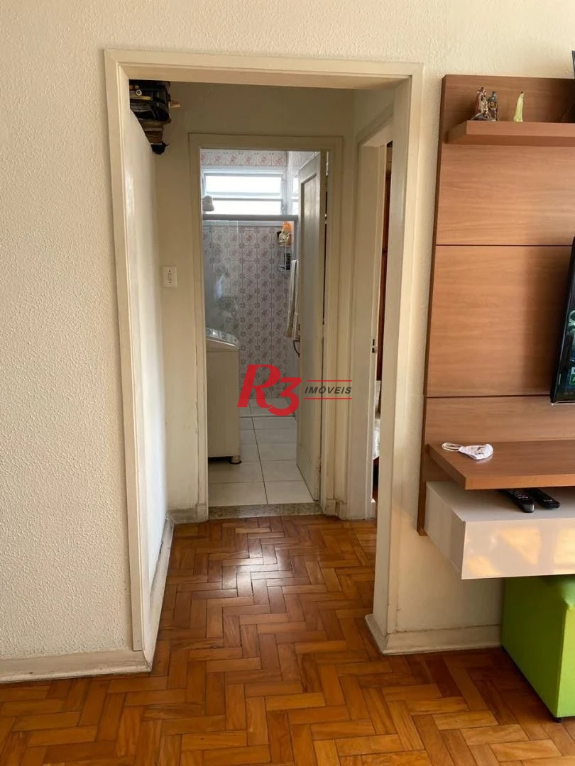 Apartamento á venda 1 dormitório Prédio Frente Mar 64m²  Praia do Gonzaguinha.
