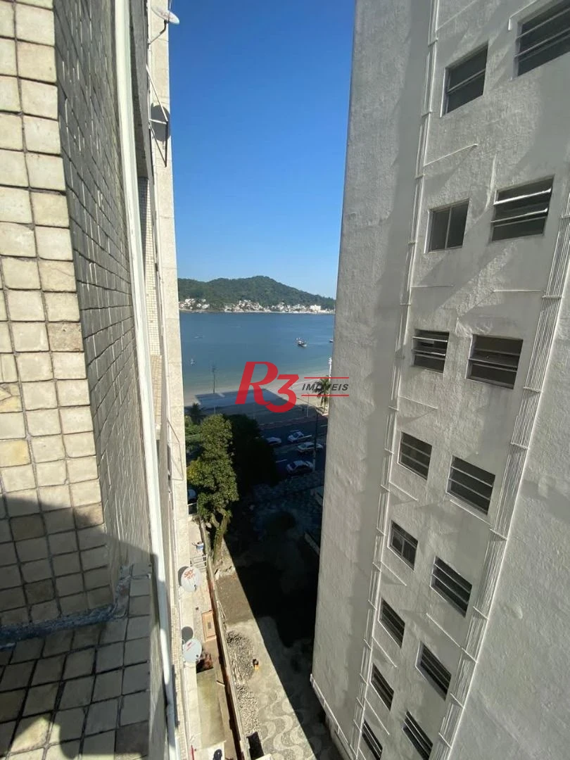 Apartamento á venda 1 dormitório Prédio Frente Mar 64m²  Praia do Gonzaguinha.