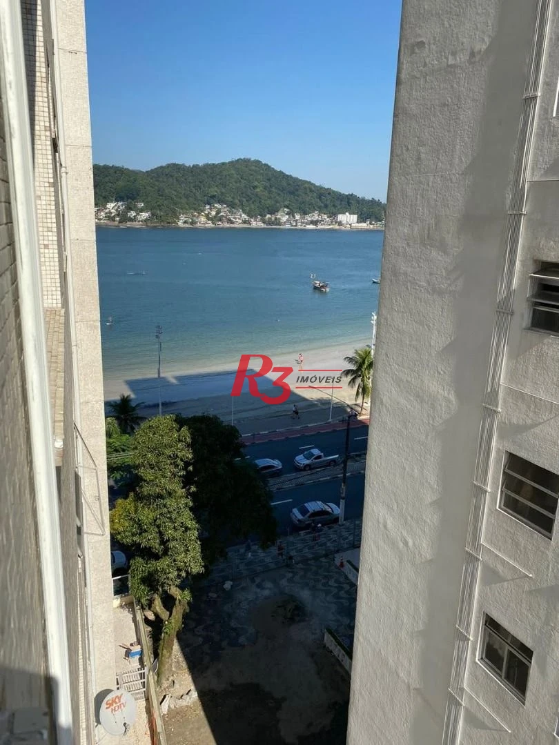 Apartamento á venda 1 dormitório Prédio Frente Mar 64m²  Praia do Gonzaguinha.