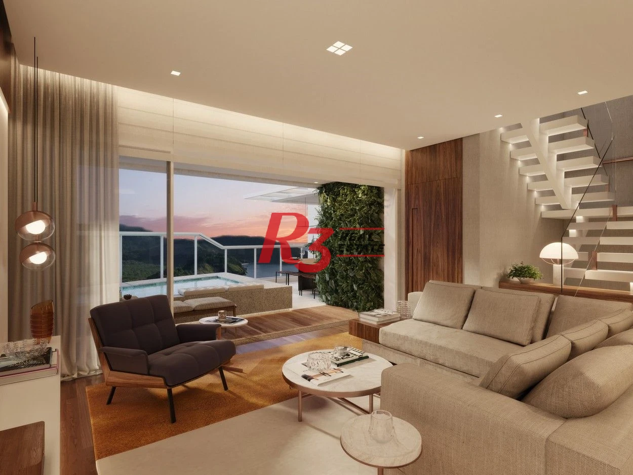 Cobertura à venda, 214 m² por R$ 4.990.000,00 - Ponta da Praia - Santos/SP