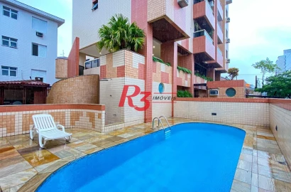 Apartamento Impecável, 3 dormitórios com suite e Lazer, 124 m² por R$ 1.300.000 - Embaré - Santos/SP