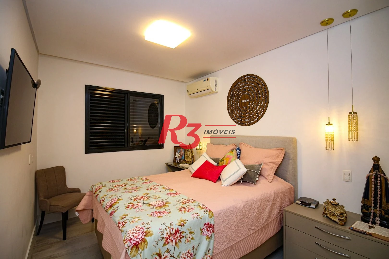 Apartamento Impecável, 3 dormitórios com suite e Lazer, 124 m² por R$ 1.300.000 - Embaré - Santos/SP