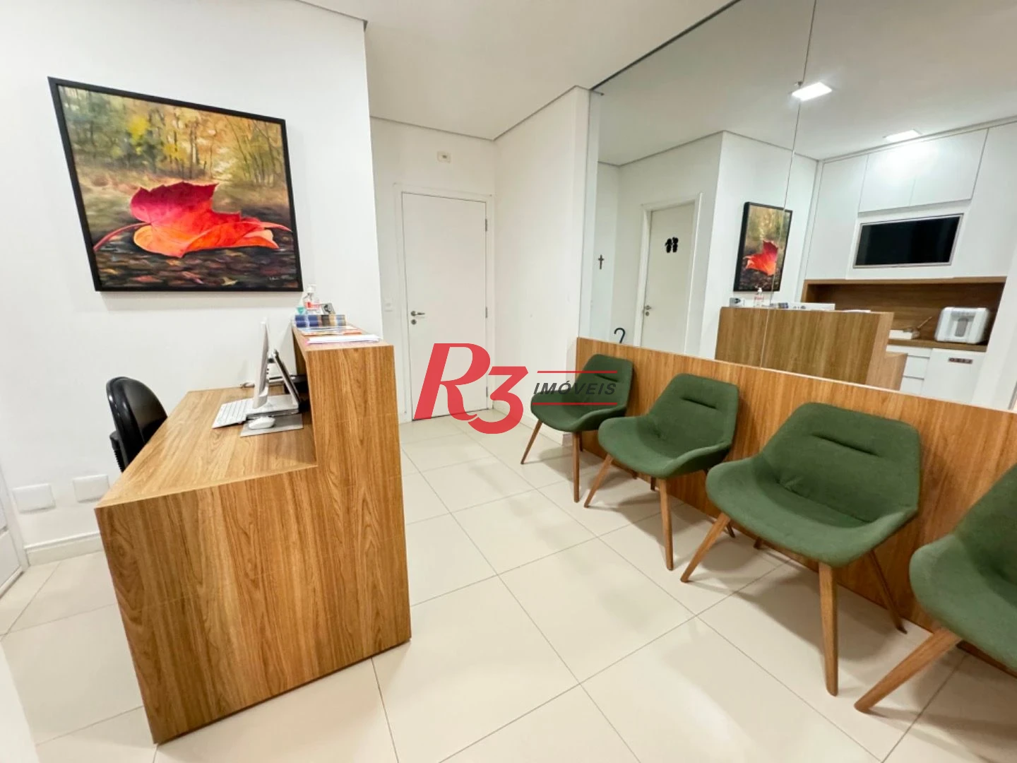 Sala, 44 m² - venda por R$ 550.000,00 ou aluguel por R$ 5.000,00/mês - Boqueirão - Santos/SP