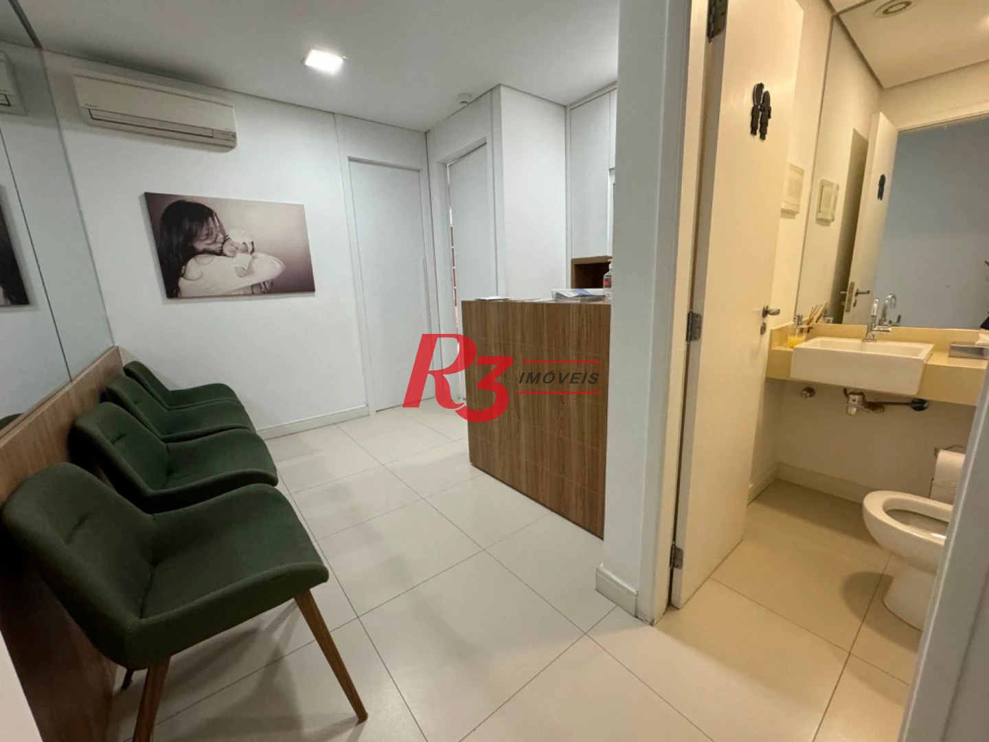Sala, 44 m² - venda por R$ 550.000,00 ou aluguel por R$ 5.000,00/mês - Boqueirão - Santos/SP