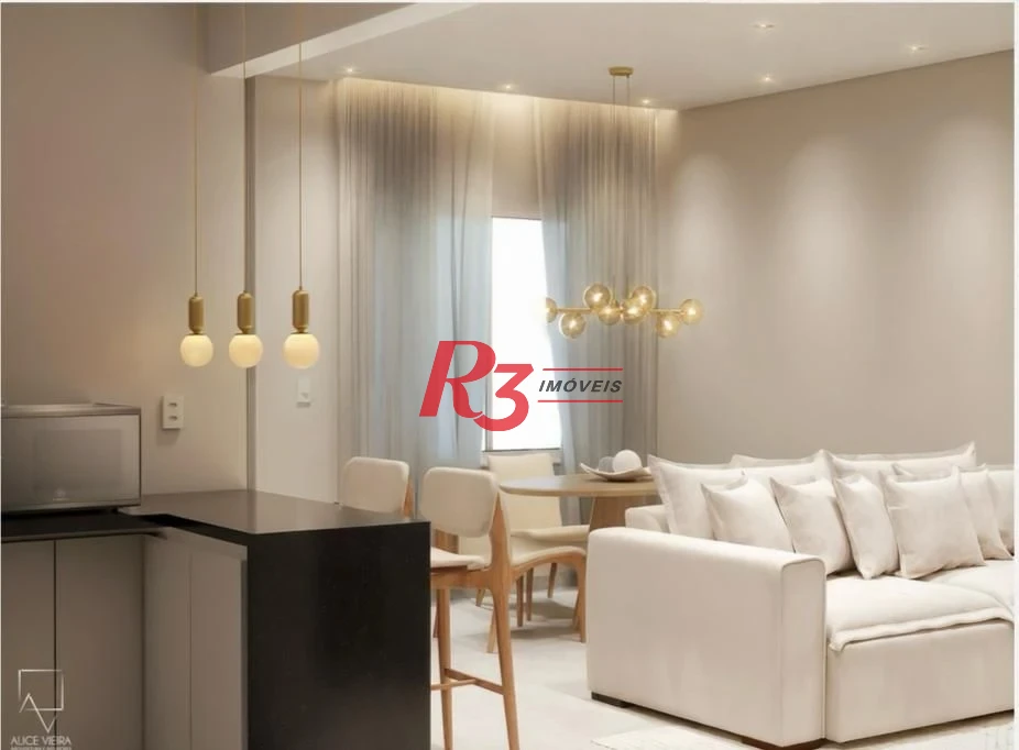 Apartamento com 3 dormitórios à venda, 98 m² por R$ 980.000,00 - Boqueirão - Santos/SP