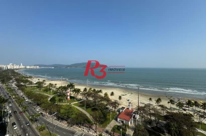 Apartamento 3 dormitórios varanda vista mar andar alto - Boqueirão -Santos