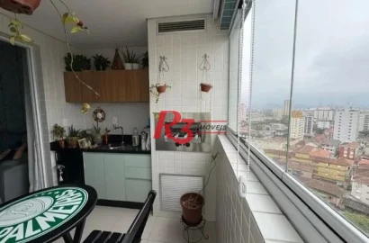 Apartamento com 3 dormitórios à venda, 85 m² por R$ 1.325.000,00 - Boqueirão - Santos/SP
