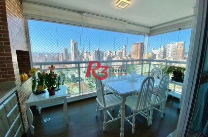 Apartamento com 3 dormitórios varanda gourmet com lazer à venda, 109 m² por R$ 1.490.000 - Gonzaga - Santos/SP