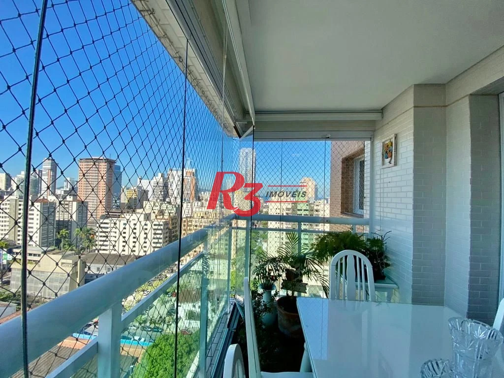 Apartamento com 3 dormitórios varanda gourmet com lazer à venda, 109 m² por R$ 1.490.000 - Gonzaga - Santos/SP