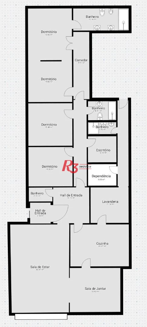 Apartamento com 4 dormitórios à venda, 301 m² por R$ 1.490.000,00 - Boqueirão - Santos/SP