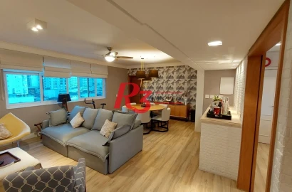 Apartamento com 3 dormitórios à venda, 130 m² por R$ 1.280.000,00 - Gonzaga - Santos/SP
