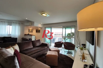 R3 REAL ESTATE VENDE! Apartamento andar alto com Vista Mar 3 dormitórios à venda, 199 m² por R$ 2.765.000 - Ponta da Praia - Santos/SP