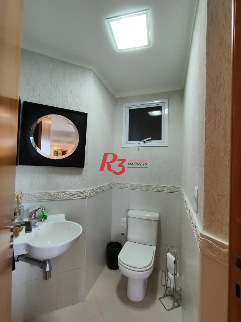 R3 REAL ESTATE VENDE! Apartamento andar alto com Vista Mar 3 dormitórios à venda, 199 m² por R$ 2.765.000 - Ponta da Praia - Santos/SP