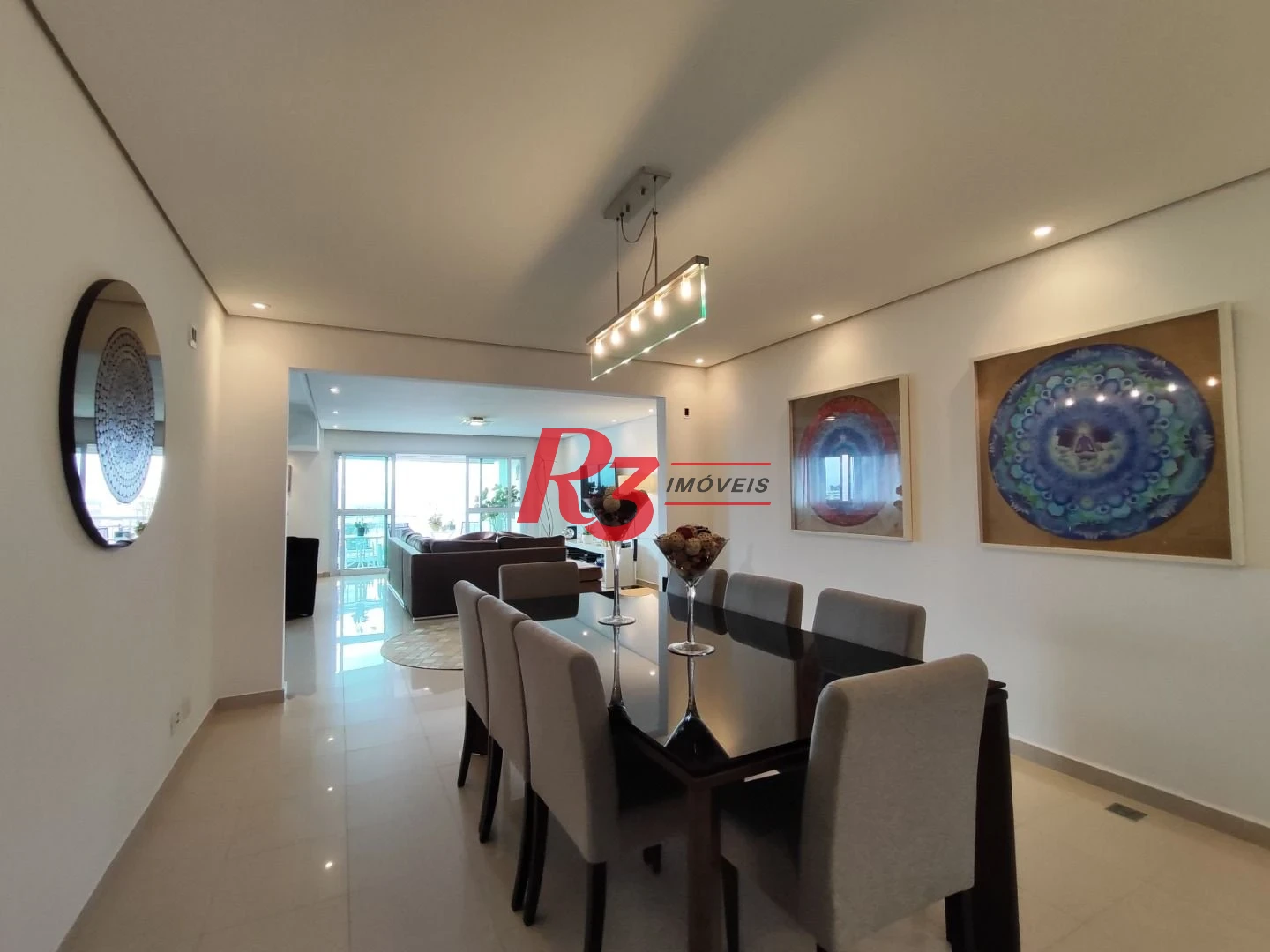 R3 REAL ESTATE VENDE! Apartamento andar alto com Vista Mar 3 dormitórios à venda, 199 m² por R$ 2.765.000 - Ponta da Praia - Santos/SP