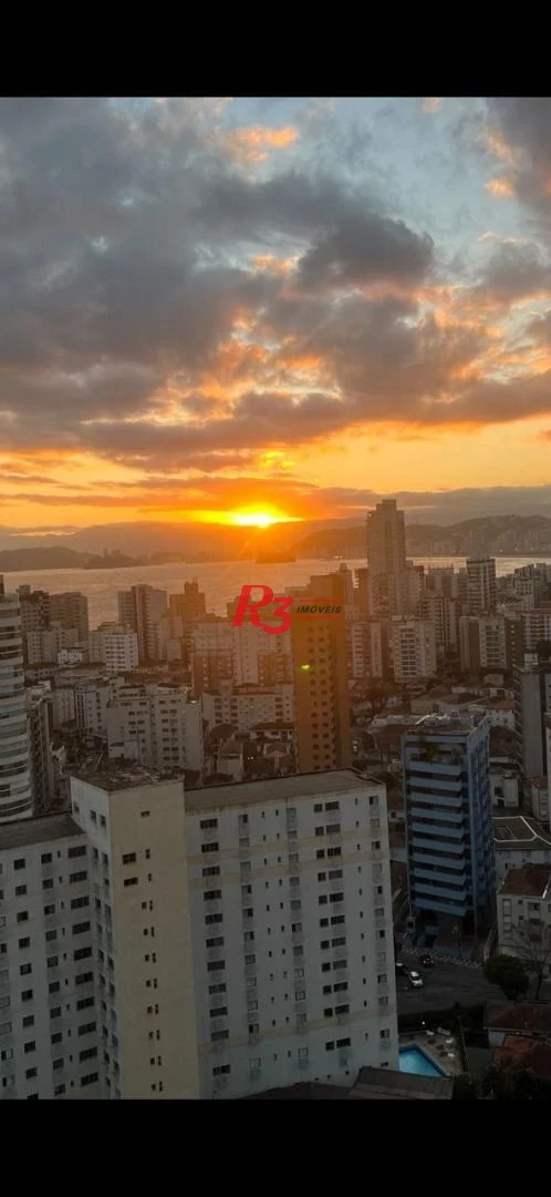 R3 REAL ESTATE VENDE! Apartamento andar alto com Vista Mar 3 dormitórios à venda, 199 m² por R$ 2.765.000 - Ponta da Praia - Santos/SP