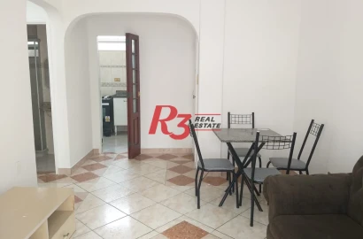 Apartamento com 1 dormitório para alugar, 63 m² por R$ 4.065,00/mês - José Menino - Santos/SP