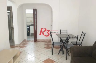 Apartamento com 1 dormitório para alugar, 63 m² por R$ 4.065,00/mês - José Menino - Santos/SP