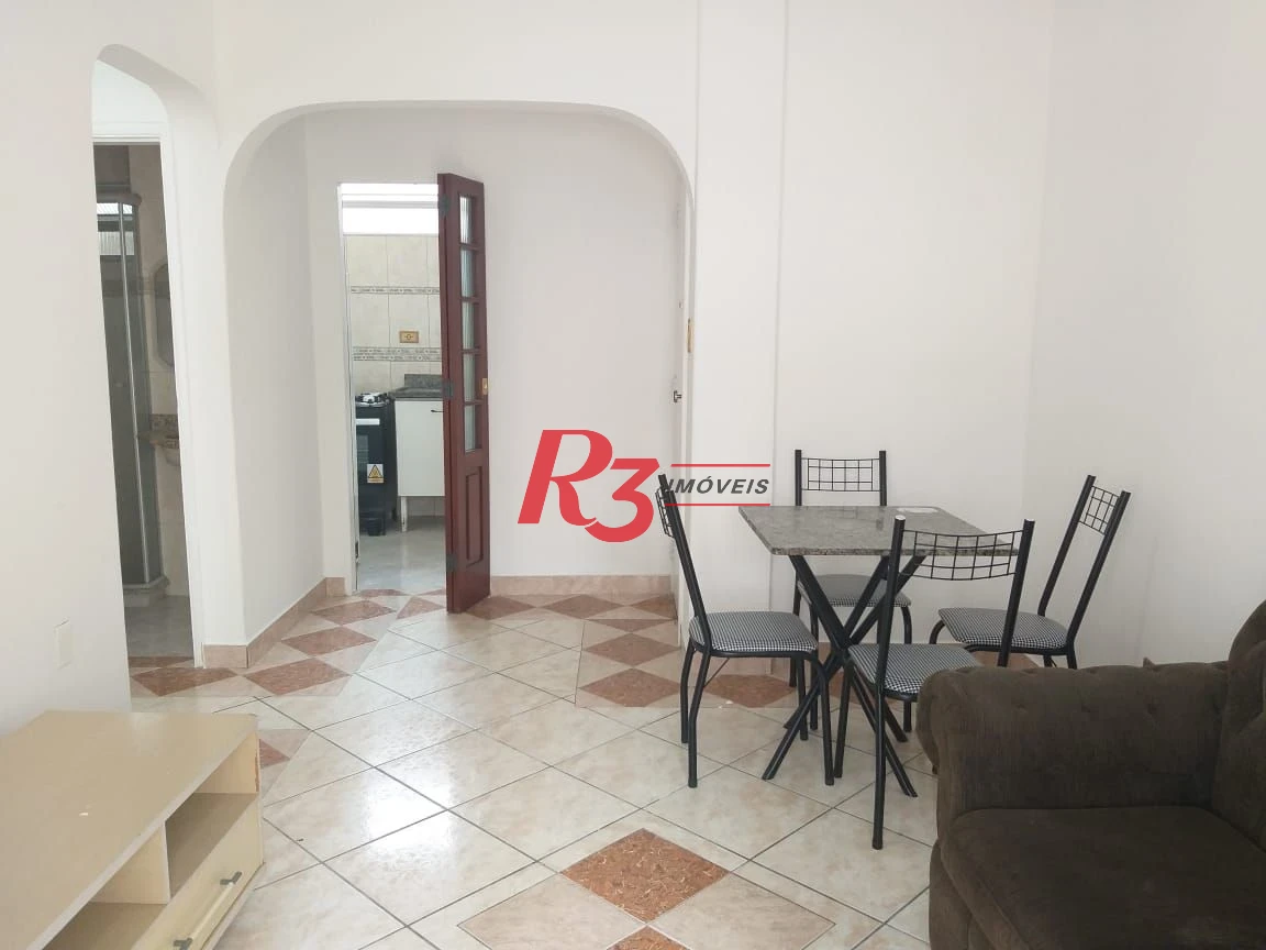 Apartamento com 1 dormitório para alugar, 63 m² por R$ 4.065,00/mês - José Menino - Santos/SP