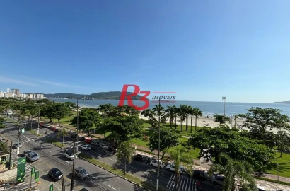 Apartamento com 2 dormitórios frente praia - Embaré - Santos