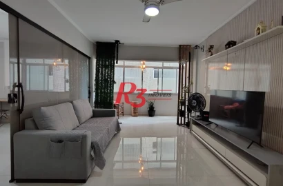 Apartamento com 2 dormitórios à venda, 94 m² por R$ 630.000,00 - Gonzaga - Santos/SP