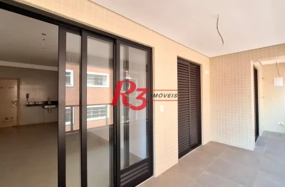 Apartamento novo à venda, 2 quartos (1 suite), próximo à praia, José Menino, Santos SP