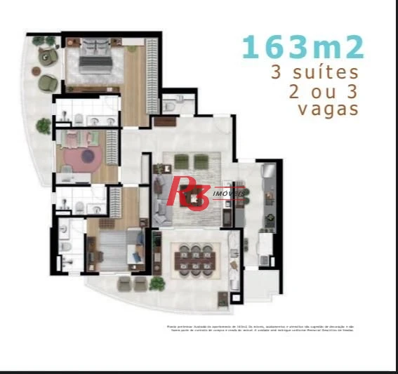 Apartamento à venda, 163 m² por R$ 3.250.000,00 - Ponta da Praia - Santos/SP