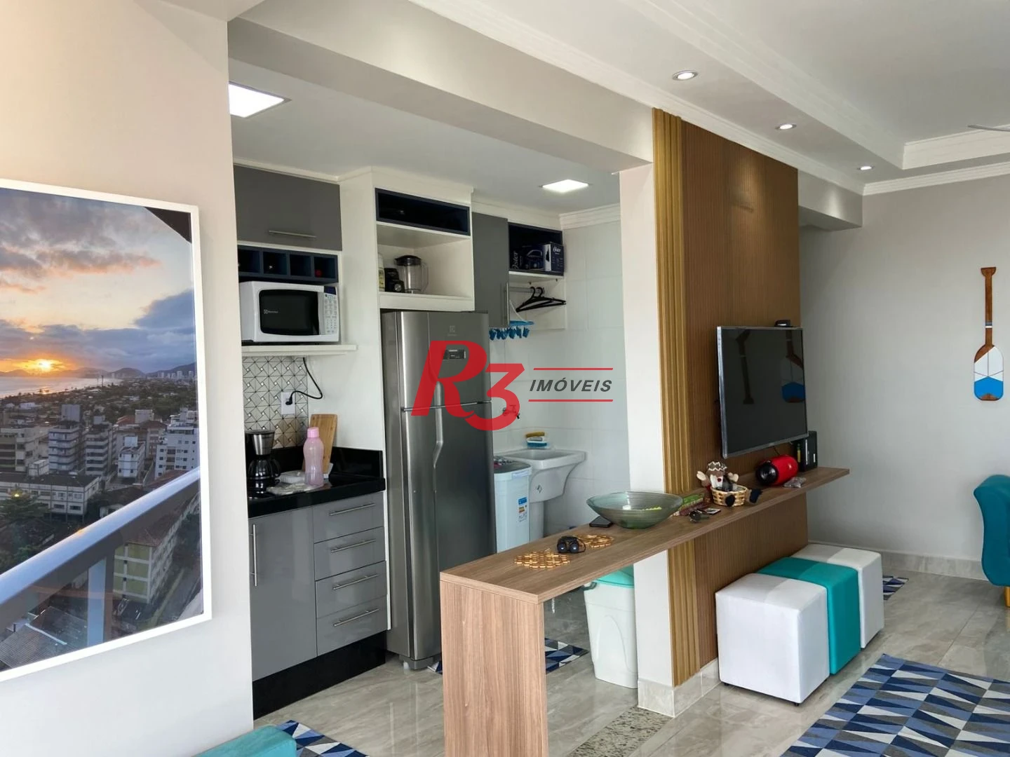 Apartamento com 2 dormitórios à venda, Vista Mar - Porteira Fechada no Guarujá/SP
