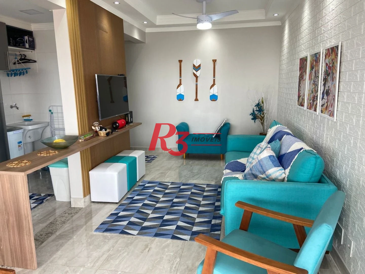 Apartamento com 2 dormitórios à venda, Vista Mar - Porteira Fechada no Guarujá/SP